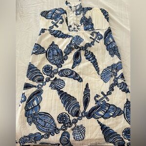 Lilly Pulitzer Dress with Navy Blue Pattern size 6 - Please read condition note.